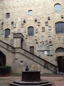 The Courtyard Wall and Stairs at The Bargello