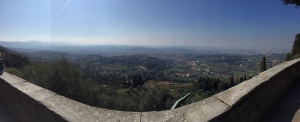 Panoramic view from top of Fiesole.