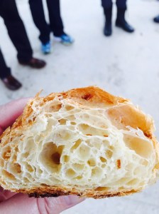 Interior of the Croissant. Look at all those layers of flaky goodness!