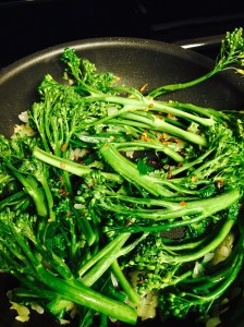 Broccolini with Shallots and Red Pepper Flakes