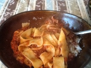 Ragu alla Bolgonese with Papparadelle