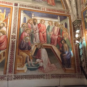 Just one of the many beautiful paintings on the walls of the chapel.